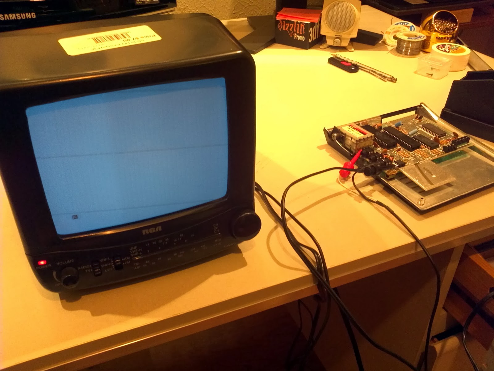 Sinclair ZX81 image on TV