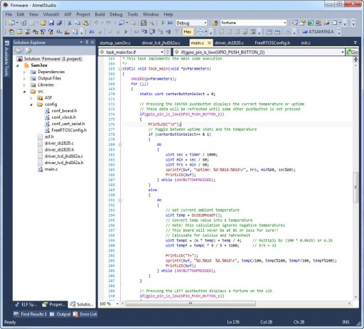 Developing firmware in Atmel Studio is a breeze!