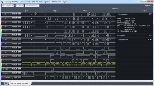 Use a logic analyzer while debugging software