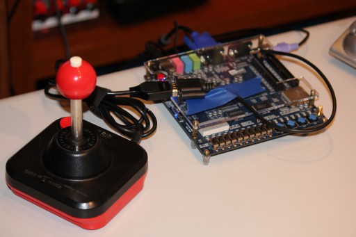 Atari joystick connected to DE1