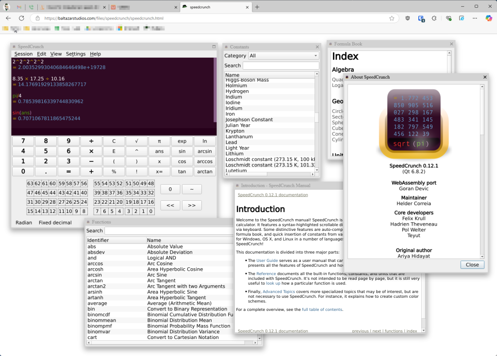 SpeedCrunch and WebAssembly