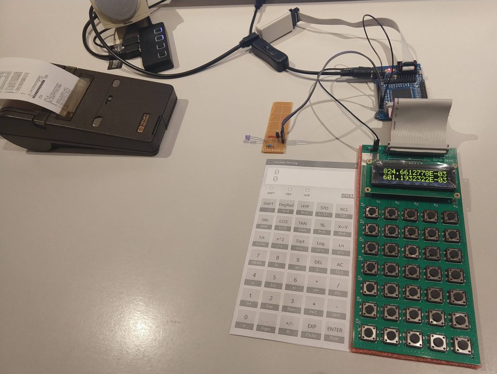 FPGA Calculator: RevA with HP printer