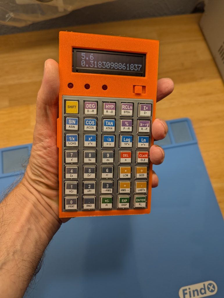 calculator in the hand