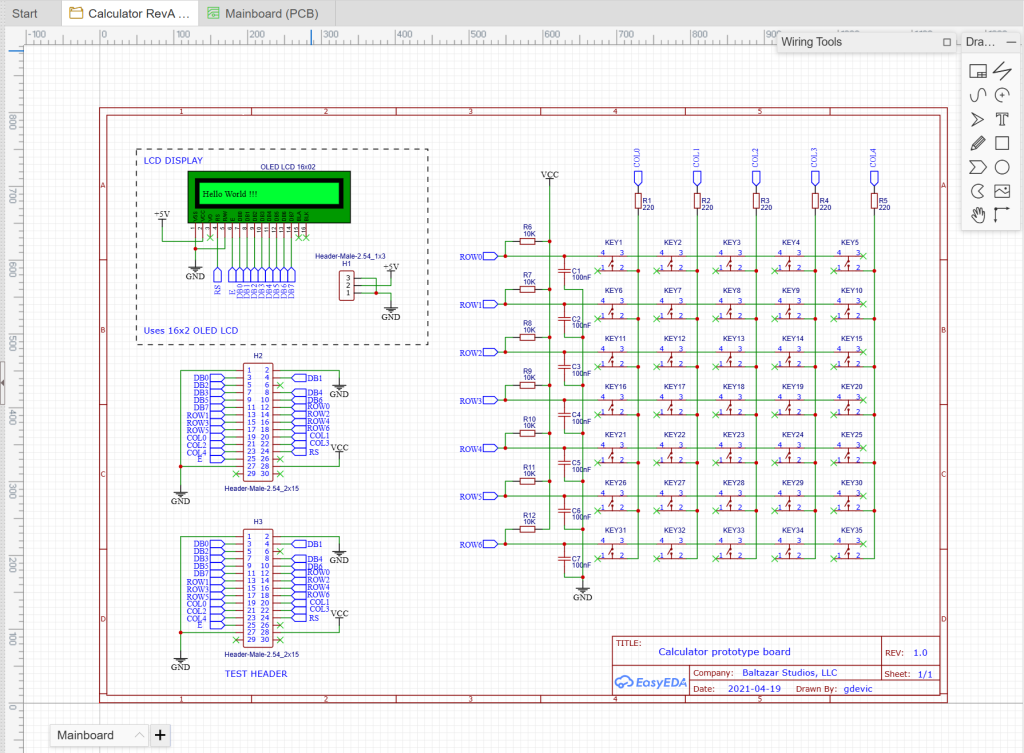 FPGA Calculator: RevA Schematics