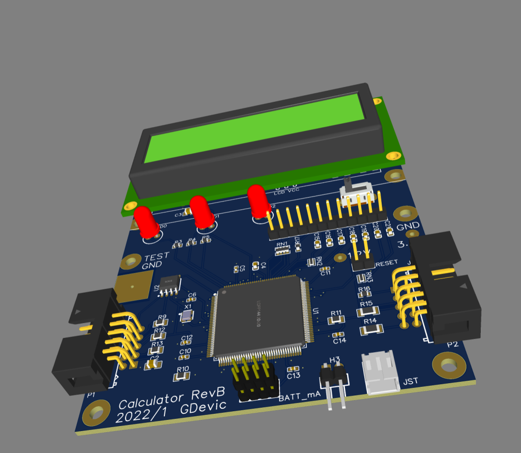 FPGA Calculator: RevB 3D view